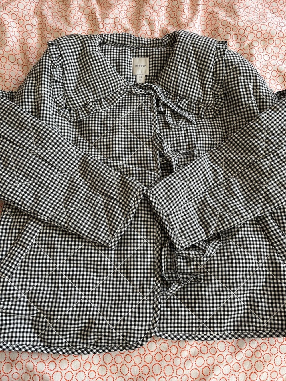 NWT Anthropologie Maeve Black & White  Quilted Jacket